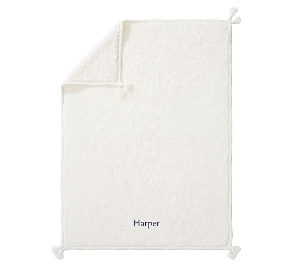 Luxe Knit Sherpa Baby Blanket Pottery Barn Kids Australia